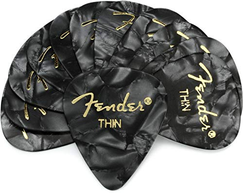 Fender 351 Forme Premium Médiators - Black Moto - Thin - Set de 12