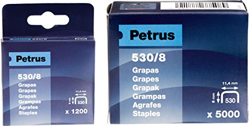 PETRUS 77509 - Caja 5000 ud. grapas cobreadas modelo 530/10 mm