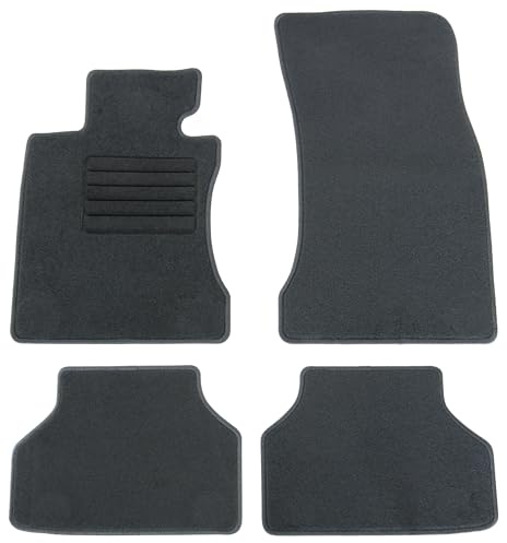 AD Tuning GmbH hg10003 Terciopelo Ajuste Soporte Negro Auto Juego de Alfombrillas para alfombras Alfombras Carpet Floor Mats