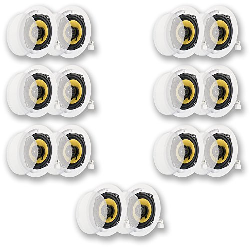 Acoustic Audio HD-5 Altoparlanti da soffitto Home Theater Surround Sound 7 paia