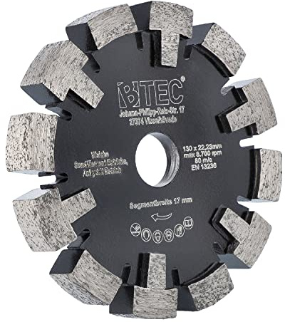 Diamant-Fräser/Räumscheibe Ø 130 mm, 17 mm Räumscheibe für Winkelschleifer Frässcheibe