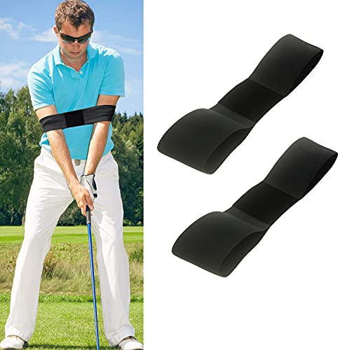 QeeHeng Golf Training Auxiliary Swing Arm Belt, 2PCS Golf Swing Haltungskorrektur Belt Correction Muskelgedächtniskorrektur Form
