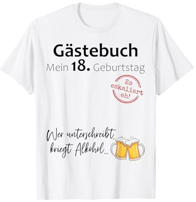 18. Geburtstag Junge Mädchen 18 Jahre 2008 Lustig Geschenk T-Shirt