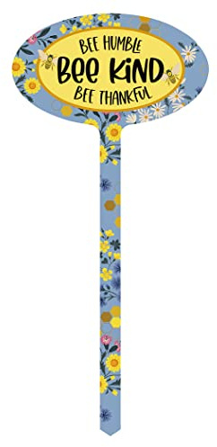 DEXSA Aluminum Garden Stakes Marker 7x15 | Eye-Catching and Colorful | Unique Way to Decorate Potted Plants or Home Landscapes | Bee Humble Bee Kind Bee Thankful | Made in the USA