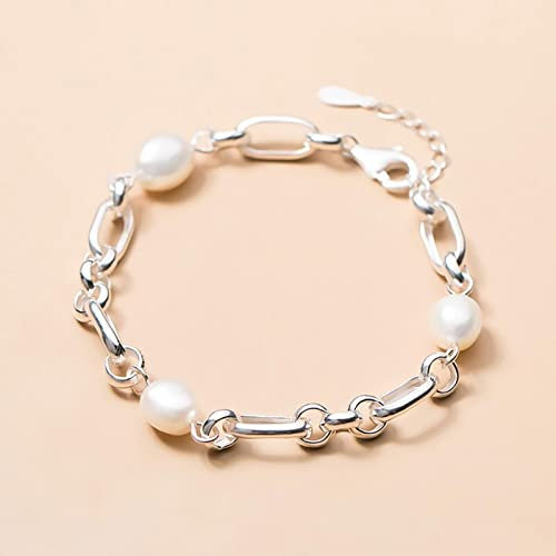 925 Sterling Silber Süße 8mm Barocke Perlenkette Armband Für Frauen Hochzeit Geburtstag Feine S925 Schmuck Da1653