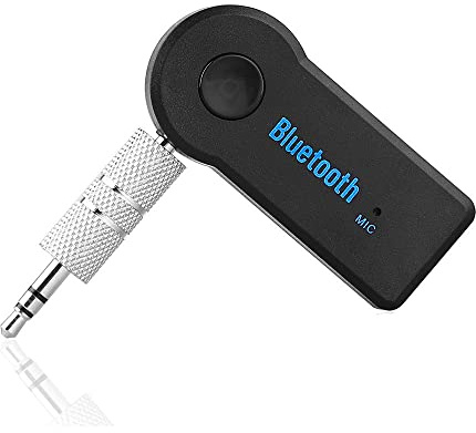 Adaptador AUX Bluetooth para coche, receptor de audio inalámbrico, kit de manos libres portátil con AUX de 3,5 mm