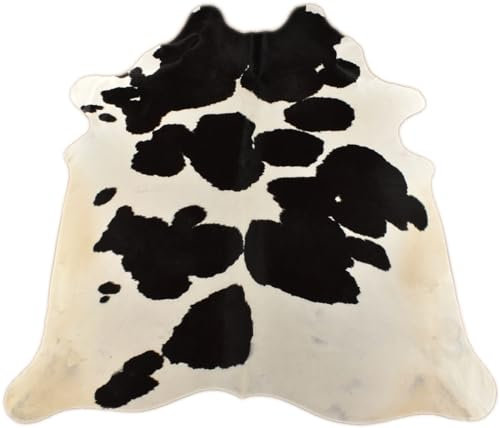 Kuhfelle Online & Nomad KUHFELL STIERFELL SCHWARZ Weiss KUHFELL Teppich (230 x 190 cm)