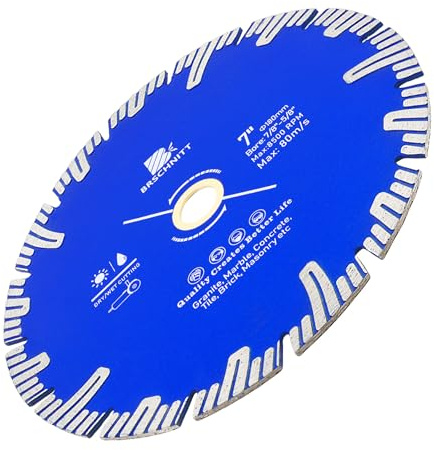 Lame de scie diamantée pour granit 180 mm - BRSCHNITT Lame de scie diamantée pour béton, brique, carrelage, granit, marbre