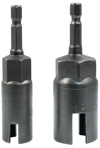 Uenhoy Flügelmutter-Schraubendreher-Set mit 6,35 mm Sechskantschaft, Schlitz-Flügelmuttern, Bohrer-Bit, Steckschlüssel-Werkzeug-Set für Plattenmutterschrauben, C-förmige Hakenschrauben, 12 mm, 18 mm,