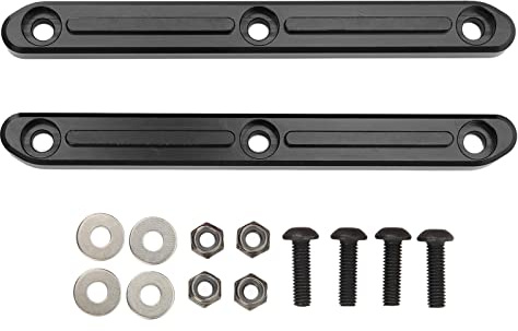 ZAWELIYO 2Pcs RC Car Roof Rack, Roof Luggage Stopper Aluminum Alloy RC Body Roof Rails, RC Upgrade Part for ARRMA 1/5 Outcast Kraton 8s (Black)