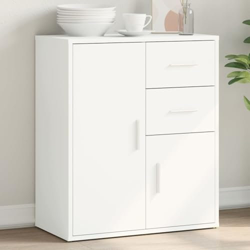 JUDYY Sideboard Weiß 60x31x70 cm Holzwerkstoff, Kommode Schlafzimmer, Kommoden & Sideboards, Wohnzimmerschrank, Flur Kommode, Zimmer Möbel - 840478