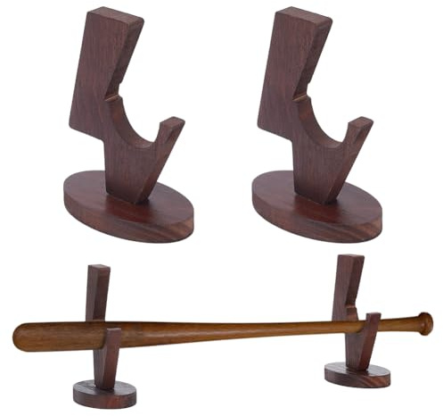nbeads Holzstab Display, Blitzförmig Zauberstab-Halter 1 stufiges Zauberstab-Display für Zauberstab Home Office Display Halloween Dekor, Kokosnussbraun