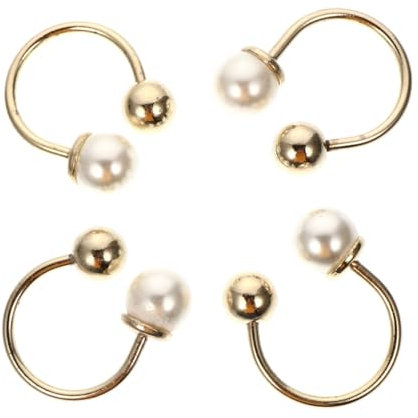 YOSADIER 4stücke Teiliges Damen Sicherheitsbroschen Mit Perlen Langlebige Metall Anstecknadeln Rostfrei Multifunktional Für Kleidung Und Schal Modische Schmuckaccessoires