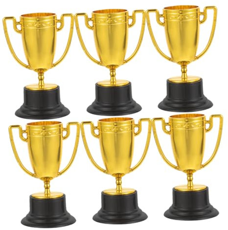 Abaodam 6stücke Mini-trophäenbecher Goldtrophäen Plastiktrophäen Kleine Trophäenbecher Mini-gewinnerpokale Für Junge Mädchen Klassenzimmer Schule Belohnungen Partygeschenke