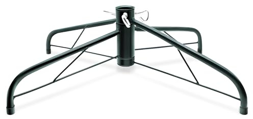 LYFETC 50cm christmas tree stand, christmas tree base Stand for artificial trees,Metal Folding Green xmas tree stand with 3.2 cm bore sizes for 4/5/6/7 ft Christmas trees