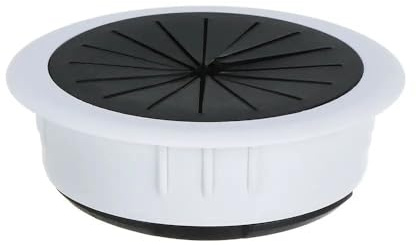 Desk Grommet Metal 2PCS Desk Table Wire Hole Cover Computer Grommet Cable Plug Tidy Storage Organizer(White)