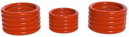 VMQ O-Ring-Dichtung, 3.5 mm x 18 mm x 25 mm, rote Gummidichtungsringe, 100 Stück