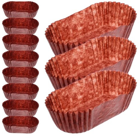 MUELODSIC 1000 Pirottini di Carta Ovali per Cupcake e Muffin, Rivestimenti per Teglia da Forno in Carta Alimentare, Mini Pirottini per Plumcake per Dolci Fatti in Casa e Uso Professionale