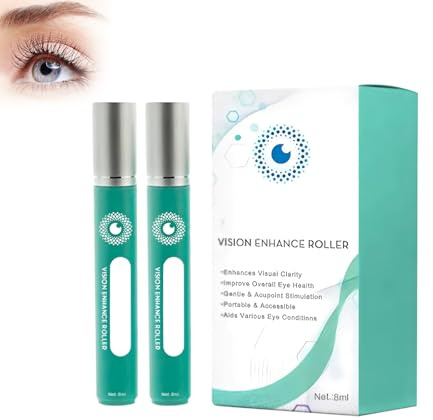 2 st Vision Enhance Roller, Instant Eye Cream, ögonserum, dämpar öron och opacitet, lindrar trötthet i ögonområdet och stramar åt och stramar upp huden för att eliminera fina rynkor