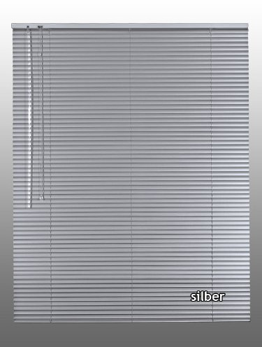 Alu-Aluminium Jalousie Rollo Jalousette 190 x 250 cm / 190x250 cm in Farbe silber - Bedienseite links