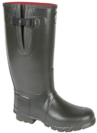 Neoprene Lined Wide Fitting Dark Olive Green Wellies (10)