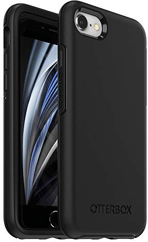 OtterBox Symmetry Case for iPhone 7/8/SE 2nd Gen/SE 3rd Gen, Shockproof, Drop proof, Protective Thin Case, 3x Tested to Military Standard, Black