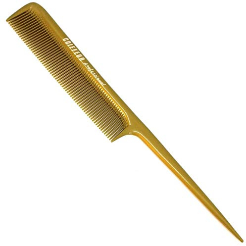 Stielkamm eng 8 Zoll (20,3 cm) hergestellt aus DELRIN - Farbe: GOLD
