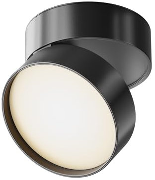 Maytoni Moderne Deckenleuchte Onda LED inkl.aus Aluminium Farbe Schwarz 18W für Küche, Schlafzimmer, Wohnzimmer, Esszimmer, Lobby