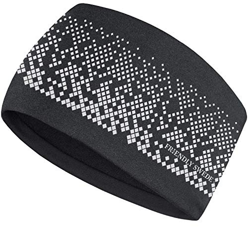 The Friendly Swede Bandeau Cache-Oreilles - Droit (Noir Réfléchissant)