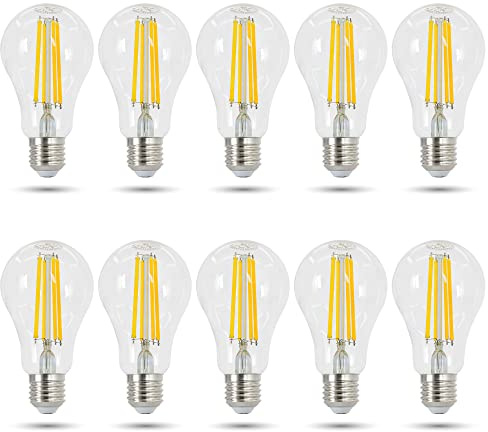 E27 LED Leuchtmittel 11W 230V warmweiß 3000K Form A67 Ø67mm Lampen Filament Retro 1500 Lumen DE-Händler 10er Set
