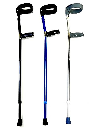JWW Bastón De Aluminio Plegable Muletas Apoyo para Antebrazos Muletas Adulto Portátil, Muletas Ortopédicas para Personas Mayores Discapacitadas (Color : Blue, Size : 1pcs)