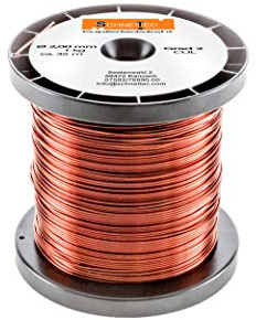 Kupferlackdraht W210 Ø 2,00 mm 1 kg, ca. 35m - CU Lackdraht Grad 2 CUL Kupferdraht Gewicht 1 Kilogramm Durchmesser 2,00 Millimeter