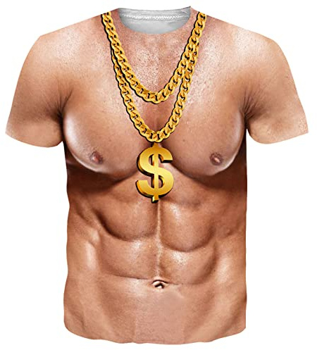 RAISEVERN Unisex 3D Printed Tops Tees Casual Short Sleeve T Shirts for Men Women S - XXL