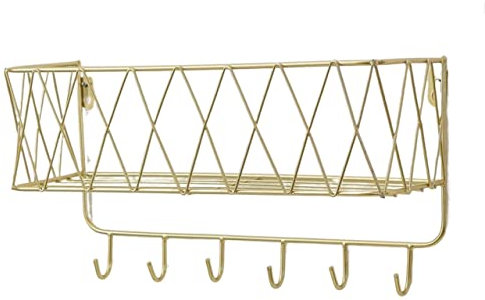 IMYOGI Garderobenhaken Wandgarderobe Wandgarderobe, Metallwandhaken, kreativer Wandhaken, Wandhaken für Eingang, Schlafzimmer, Küche Hängegarderobe (Farbe: Gold)
