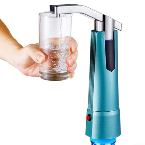 DAZZLEEX Electric Water Dispenser Pump Tap,Auto Sensor Drinking Bottle Water Pump Dispenser USB Rechargeable Wireless Fits Most Bottles(blue)
