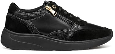 Geox D Cristael E - Tenis para Mujer, Black, 39 EU