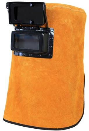 Hemobllo Gorra para Soldador De Cuero Resistente Al Calor Facial Aislante Transpirable y contra Salpicaduras Cubierta Práctica para Trabajos De Soldadura