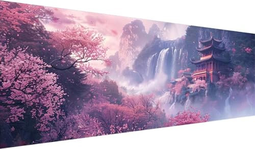 Diamond Painting Set 250x100 cm, DIY Wunderland Diamond Painting Eckige Steine Strass Cross Stickerei Kunst Kits, Diamond Painting Zubehör Set Basteln Erwachsene, Diamond Painting Blume für Geschenke