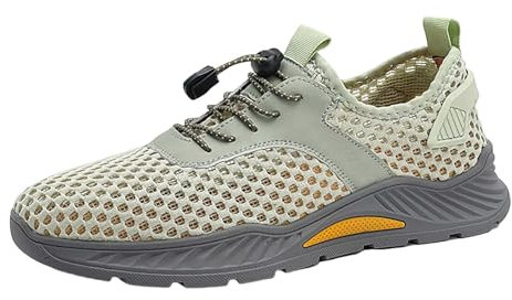 Schnell trocknende Aqua-Wasserschuhe für Herren Sportschuhe Wasserschuhe Herren Mesh Schuhe Gummisohle Turnschuhe Strandschuhe Aquasocken, Schwimmschuhe für Pool, Strand, Wandern, Laufen