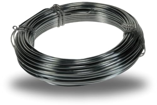 Garden Mile Multi Purpose Garden Wire - Plastic Coated Wire - Durable Construction - Perfect Garden Accessory - Ideal for Tying, Fixing (Black, 15M Length 1.6mm Diameter)