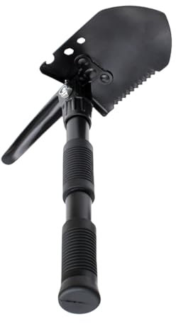 omiinitio Pala pieghevole multifunzionale, portatile, per esterni, per campeggio, vanga, portatile, emergenze, emergenza