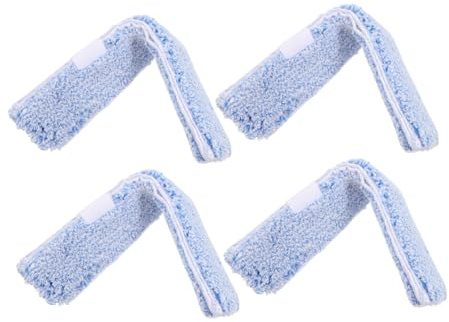 QUMIIRITY Juego de 4 almohadillas de repuesto para limpiacristales de microfibra, reutilizables, para aplicadores de agua estándar, para espejos de baño, mesas de cristal y ventanas del hogar