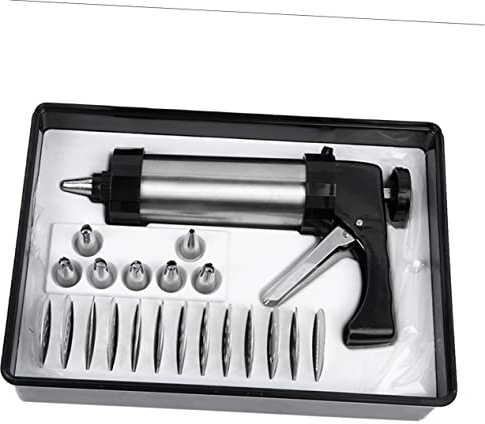 VALICLUD 21pièces Kit Presse à Biscuits INOX avec Poignée Confortable Disques Multiformes Et Douilles pour Glaçage Accessoires De Pâtisserie pour Décoration De Gâteaux Et Biscuits Maison