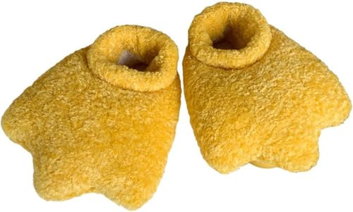 Zapatillas De Invierno Zapatillas De Casa De Felpa para Mujer Zapatillas De Animales Novedosas Zapatos De Pata De Pato Zapatillas De Casa Esponjosas, Yellow, 40-41