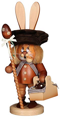 Räuchermann Wichtel Hase mit Eierkorb
