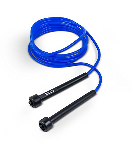 trenas - Speed Rope 3 Meter, Schnell drehendes Jump Rope mit Kunststoffgriffen, Profi Speed Seil für Fitness, Cross Training, Boxen & Cardio, verstellbares Springseil für Kinder & Erwachsene