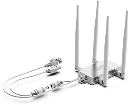 VONETS VBG1200 Mini Wireless Industrial Dual Band WiFi Puente/Repetidor/Router con 2,4 GHz / 5 GHz y 4 Antenas externas, Ideal para instalaciones industriales, SPS, Robots