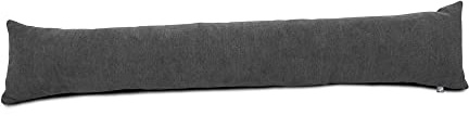 rucomfy Fabric-Filled Heavy Door Draught Excluder - 88cm Long Under Door Seal Energy Saving Draft Blocker Weather Proof Guard - Noise Reduction - 88cm x 18cm x 15cm (Charcoal, Allure)