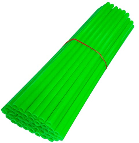cyclingcolors 72x Fahrrad Speichencover Speichenröhre 235 mm (21 Zoll) Mountainbike Rollstuhl Motorrad Felgenabdeckungen Motocross Pit Dirt Bike (grün)