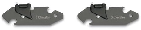 3Claveles 500 - Abrelatas explorador pavonado, Acero, Gris (Paquete de 2)